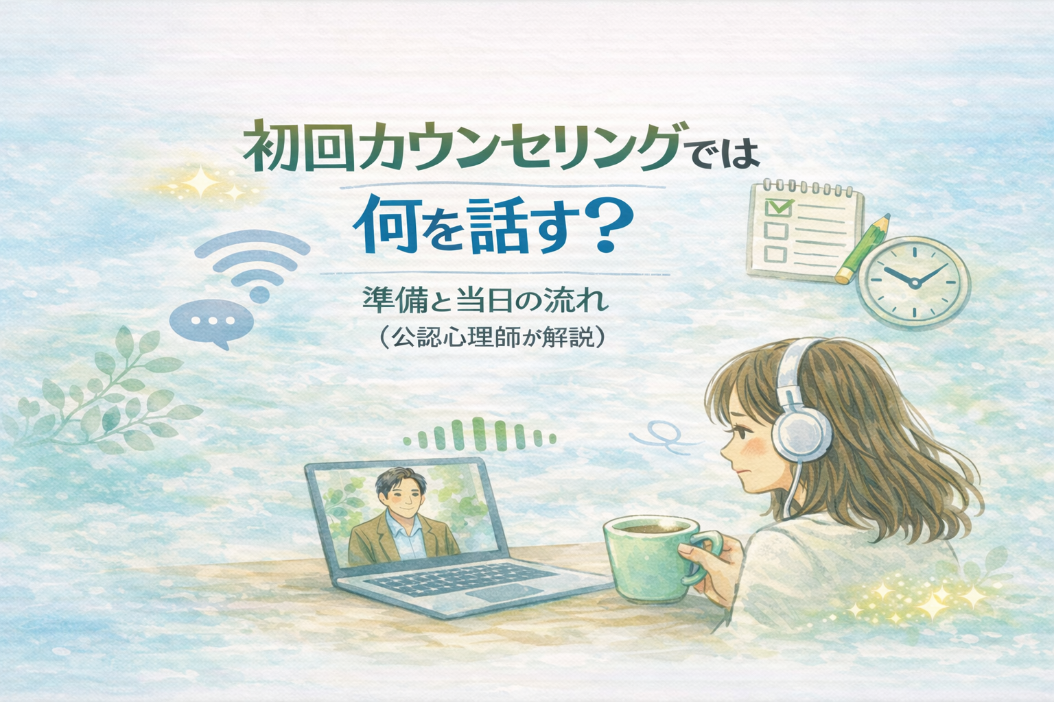 初回カウンセリングでは何を話す？準備と当日の流れ（公認心理師が解説）